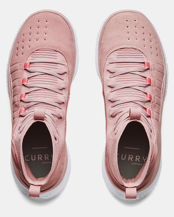 Unisex Curry 4 FloTro Basketball Shoes, Pink, pdpMainDesktop image number 2